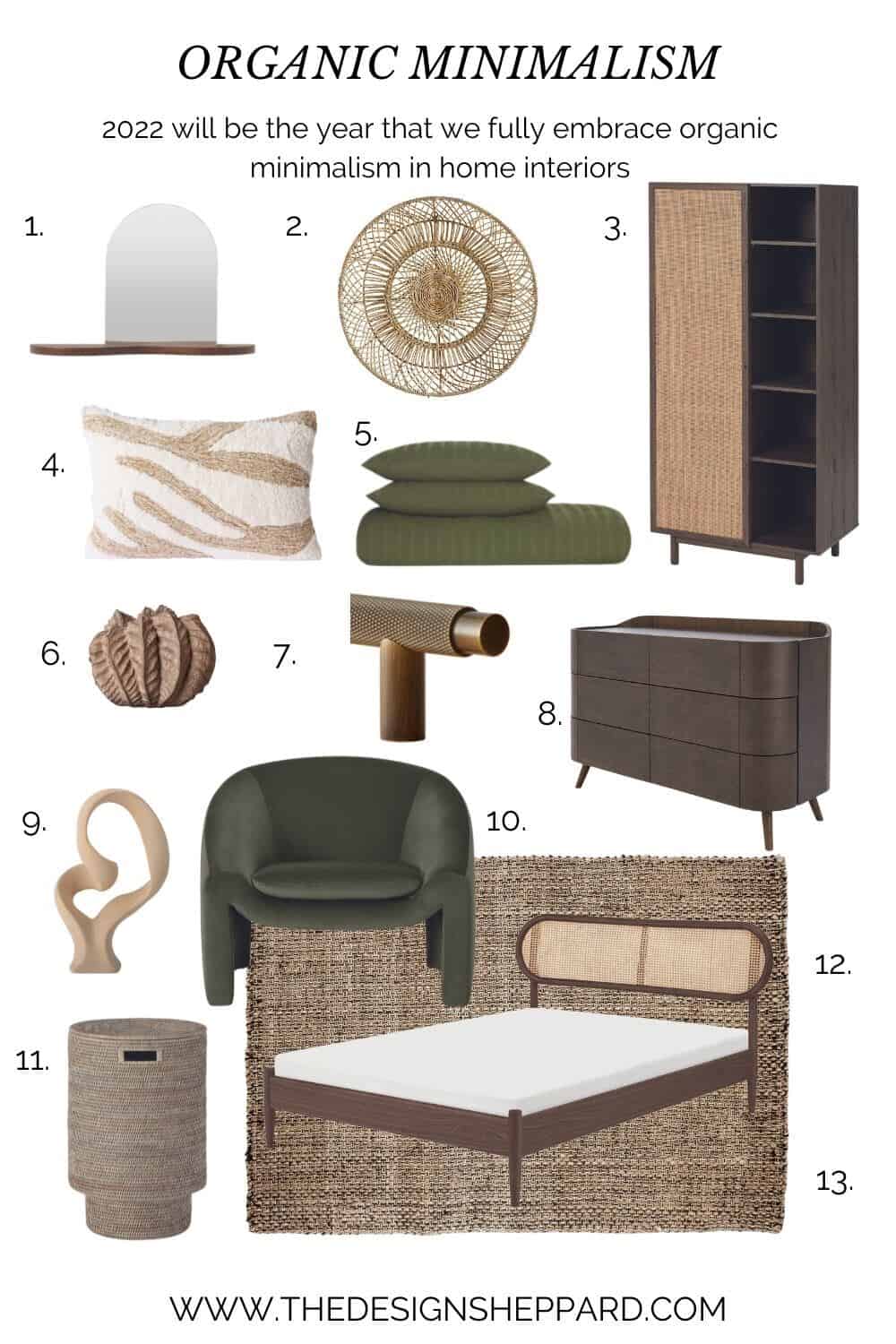 Organic Minimalism Interior Design Mood Board