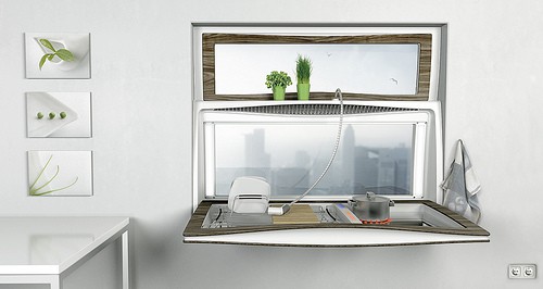 Kitchen window Kitchen Window incorporates a sink and a stove