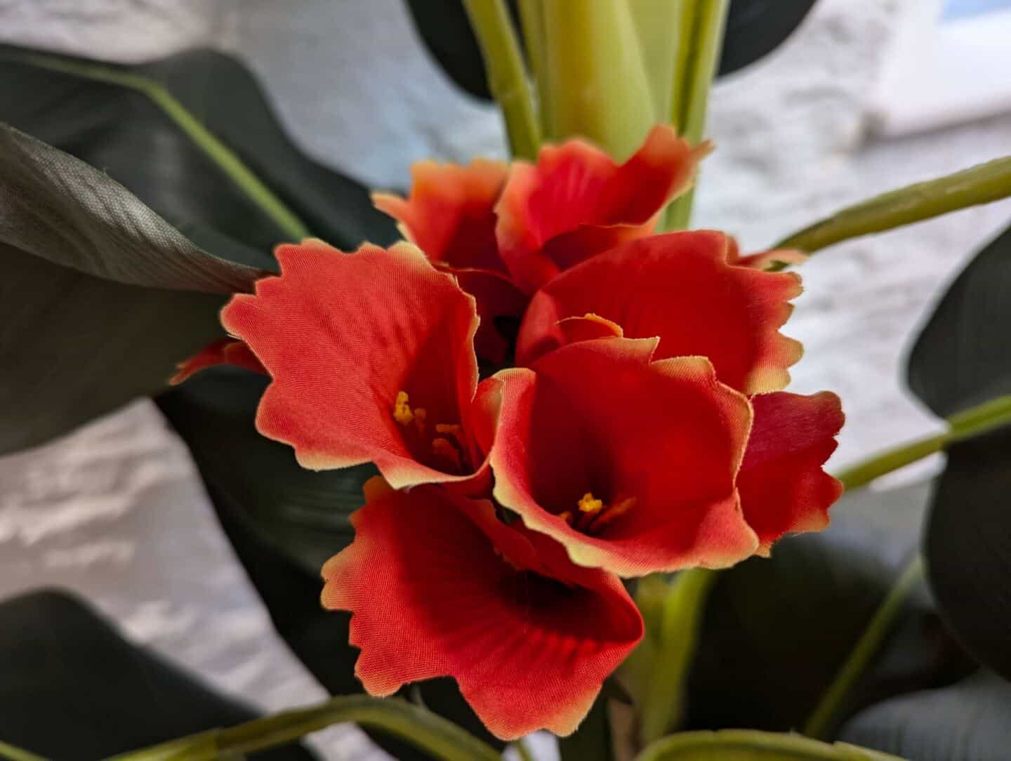 A close up of the flowers on an artificial plant from Blooming Artificial
