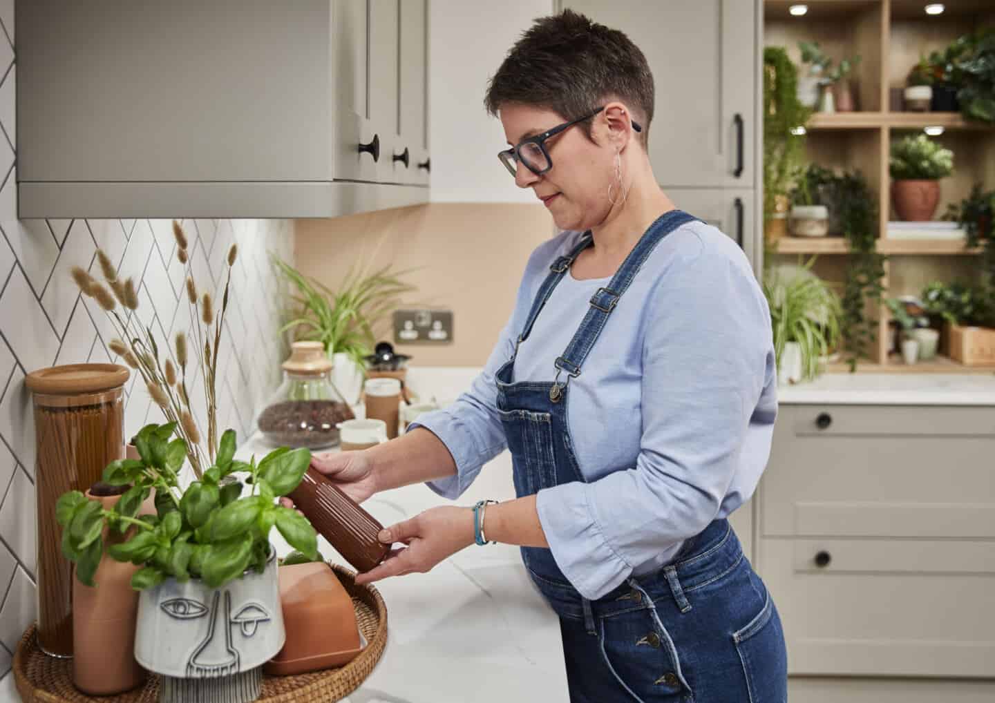 Stacey Sheppard styling a grey Magnet kitchen